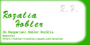 rozalia hobler business card